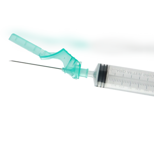 Terumo AGANI Safety Hypodermic Needle - 23G, 1.5" x100 - Blue - 