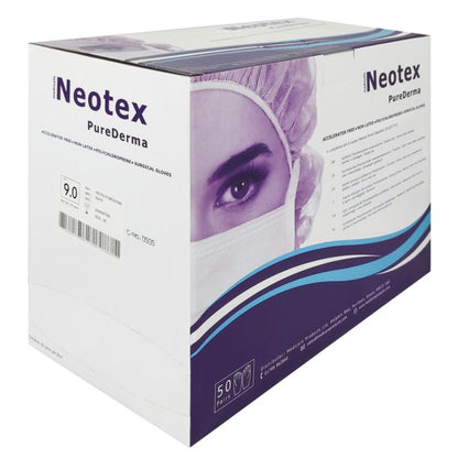 Neotex PureDerma Polychloroprene Accel-free Surgical Gloves - Box of 50
