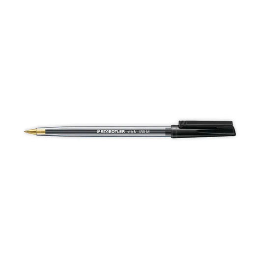 Staedtler Stick 430 Ballpoint Pen - Black - Pack of 10 - Vow