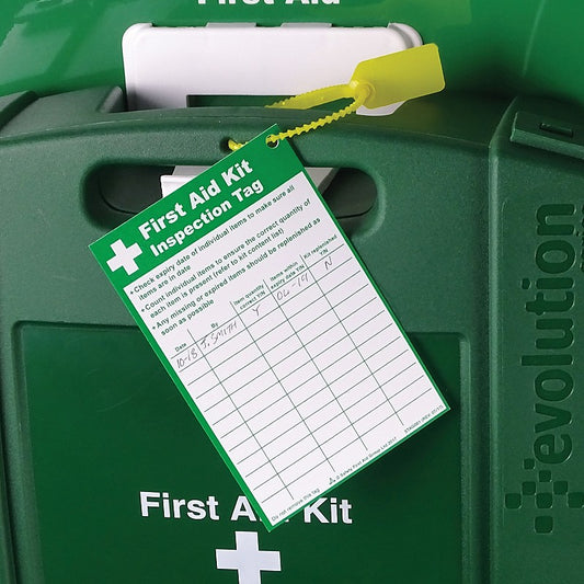 First Aid Kit Inspection Tag - Safety First Aid