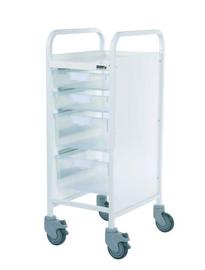 Sunflower Vista 30 Storage Trolley - 2 Single, 2 Double Clear Trays *Quick Delivery*