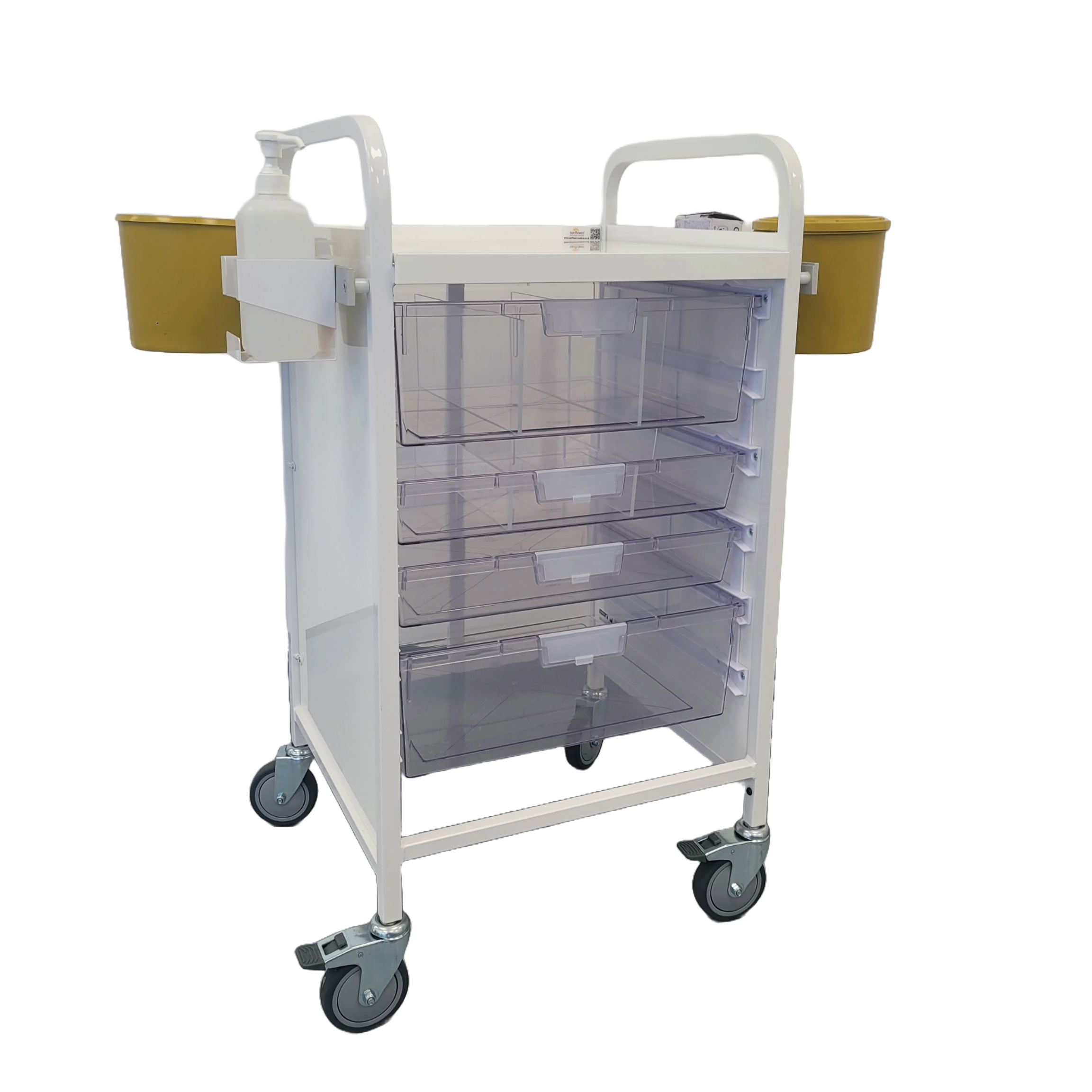 Vaccination Trolley Vista Clear Trays Medisave UK