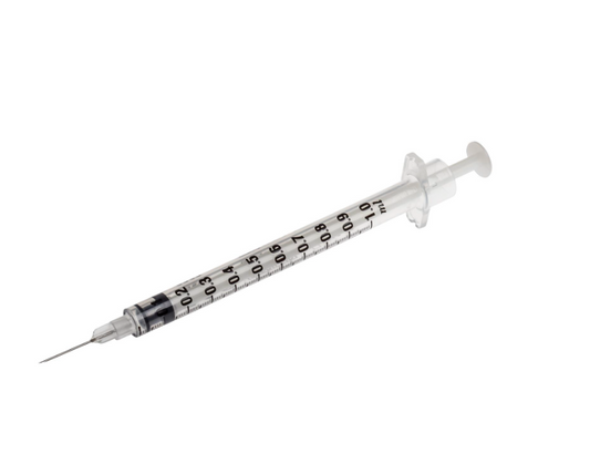BD Plastipak™ 1 ml Syringe With 26G x 1/2" Needle (12.7mm) - Box of 100 - 