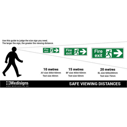 Fire Exit Sign - Arrow Left - Medisigns