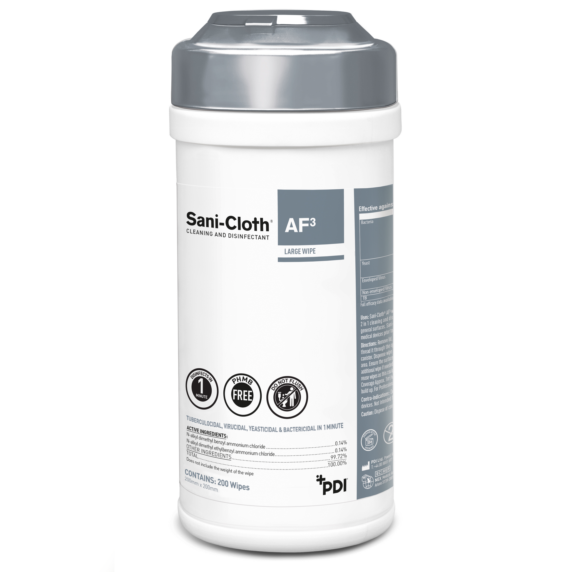Sani-Cloth® AF³  Universal - Large Canister (200) - 