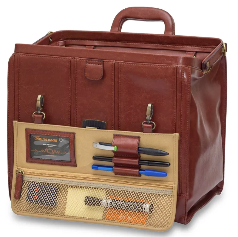 Elite Traditional Doctors Bag - Brown Leather