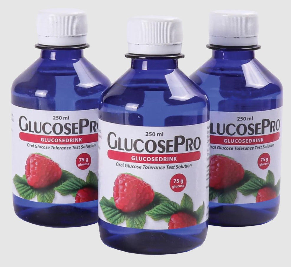Glucose Pro - Oral Testing for Diabetes Tolerance - Case of 24 Bottles - CLEARANCE ITEM DUE TO SHORT EXPIRY DATE - 