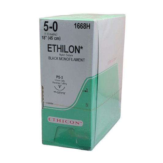 Ethilon Black 45cm M1 suture, Pack of 36 - 