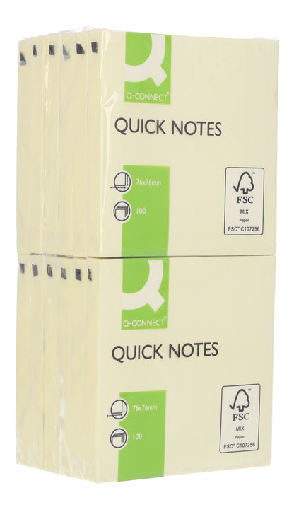 Sticky Notes 76 X 76mm Yellow (12 Pack) - 