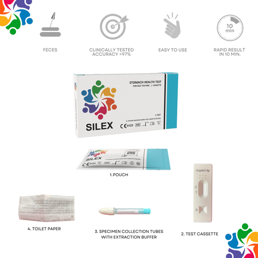 Stomach Health Test [SILEX™ Self-Test] - Helicobacter Pylori Test - Silex