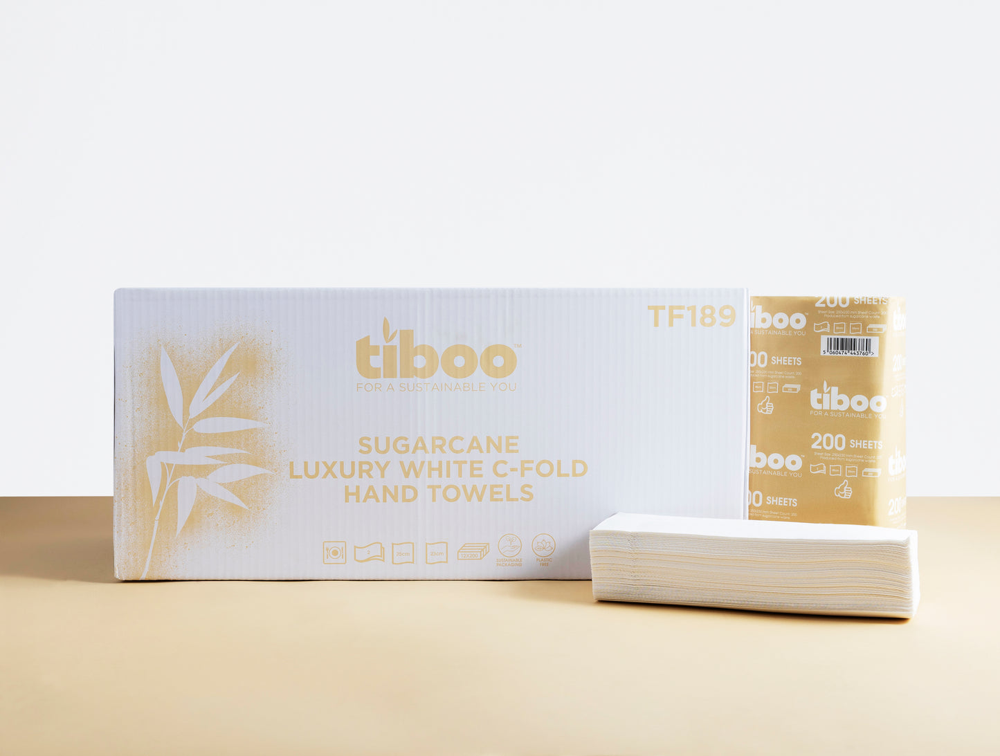 Luxury White C Fold Hand Towels 2ply 25x23cm - 2400 Sheets - 