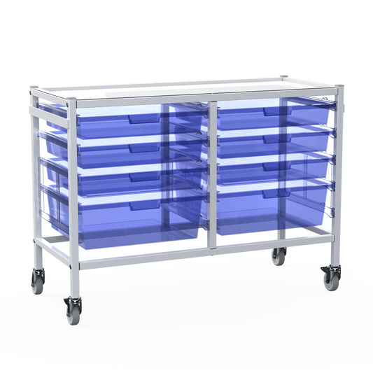 Shuttleworth Low Wide Double Medical Storage Trolley - 