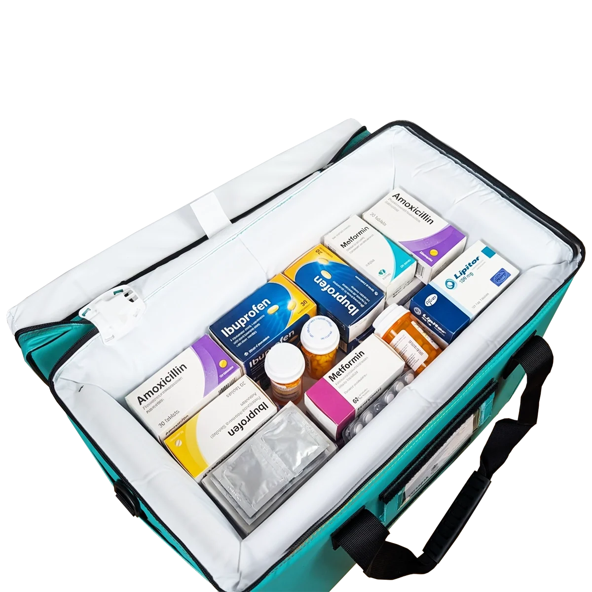 Insulated Pharmacy Bag 460mm x 305mm x 255mm - Green