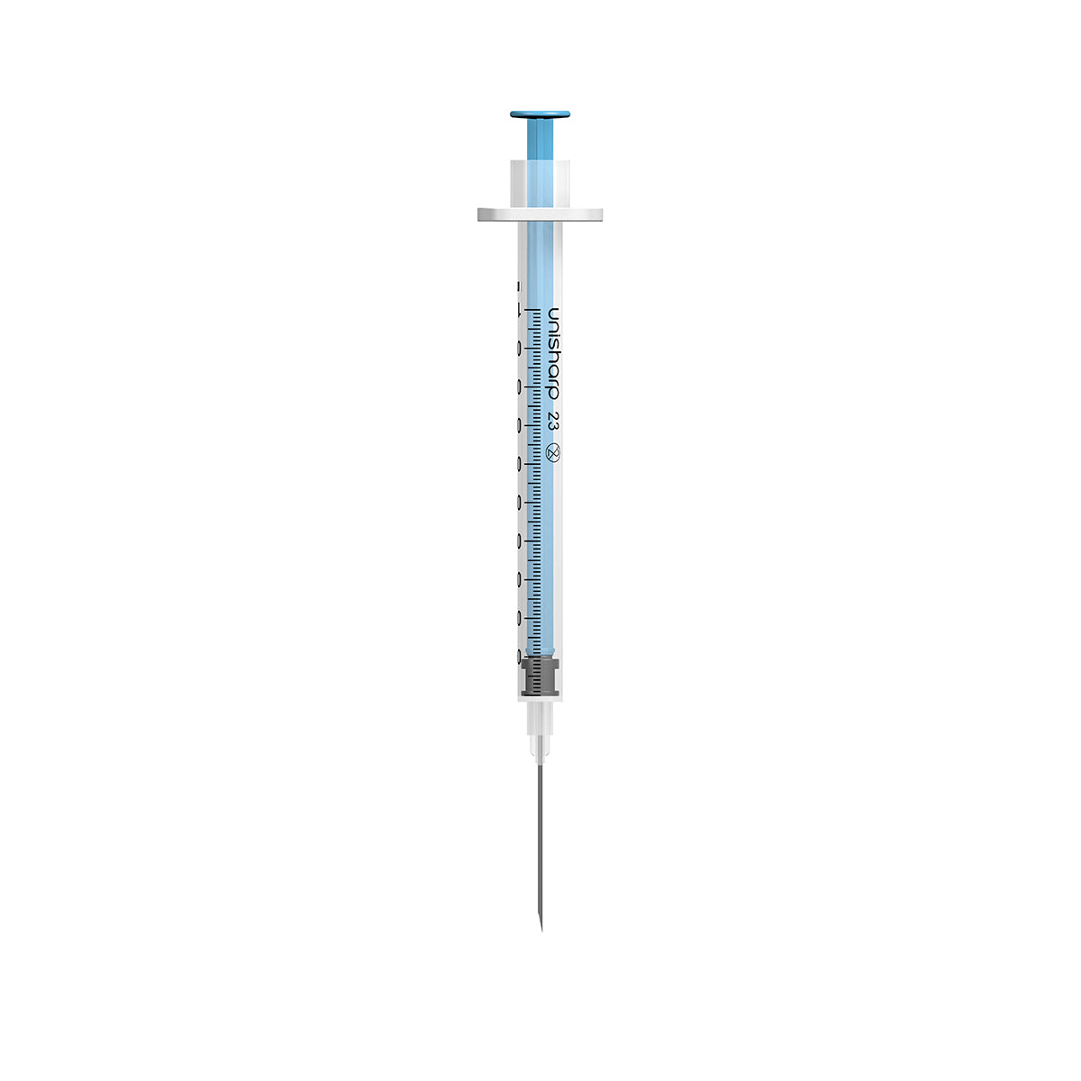 Unisharp 1mL Syringe with 23G 25mm (1 inch) fixed needle x 100