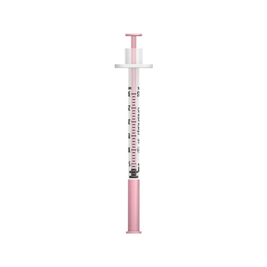 Unisharp 31G 0.3mL Fixed Needle Syringe - Pink Box of 100 - ProAct