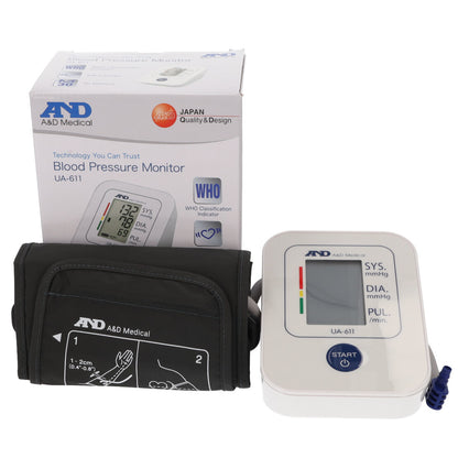 A&D Medical UA-611 Upper Arm Blood Pressure Monitor - 