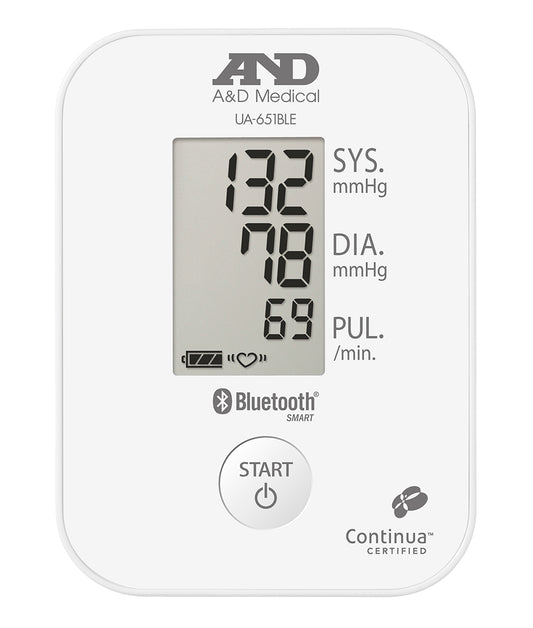 UA-651BLE Upper Arm Blood Pressure Monitor with Bluetooth® Smart/ Bluetooth® Low Energy Connectivity - A&D Medical