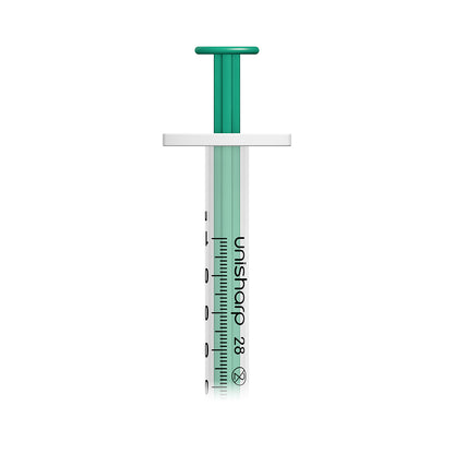 Unisharp 1ml Fixed 28G Orange x 100 - 