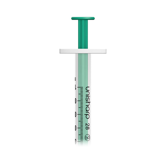 Unisharp 1ml Fixed 28G Orange x 100 - 