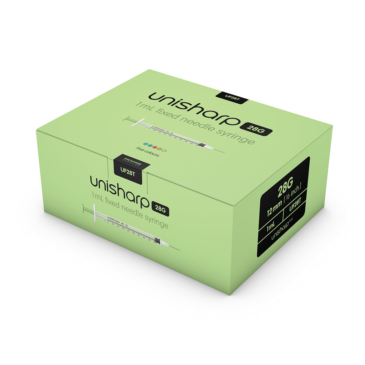 Unisharp 1ml Fixed 28G Mint x 100