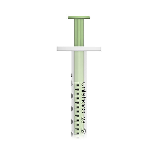 Unisharp 1ml Fixed 28G Mint x 100