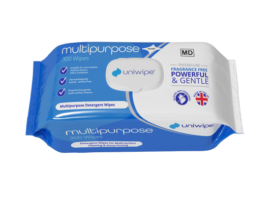 Uniwipe Multipurpose Multi Surface Detergent Wipe -  300 pack - 