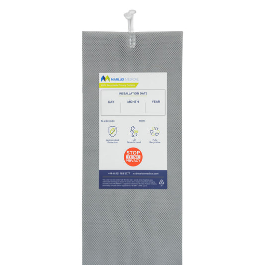 Marlux Medical Antimicrobial Treated Cubicle Curtain - 2400mm x 1950mm - Dove Grey - Case of 24 - 