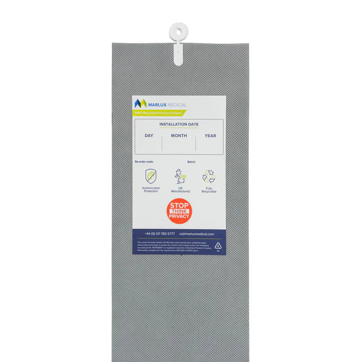 Marlux Medical Antimicrobial Treated Cubicle Curtain - 2400mm x 1950mm - Eyelet - Case of 24 - 