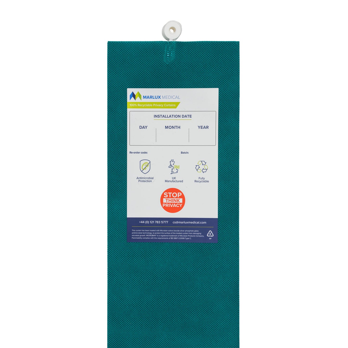 Marlux Medical Antimicrobial Treated Cubicle Curtain - 2400mm x 1950mm - Dove Grey - Case of 24 - 