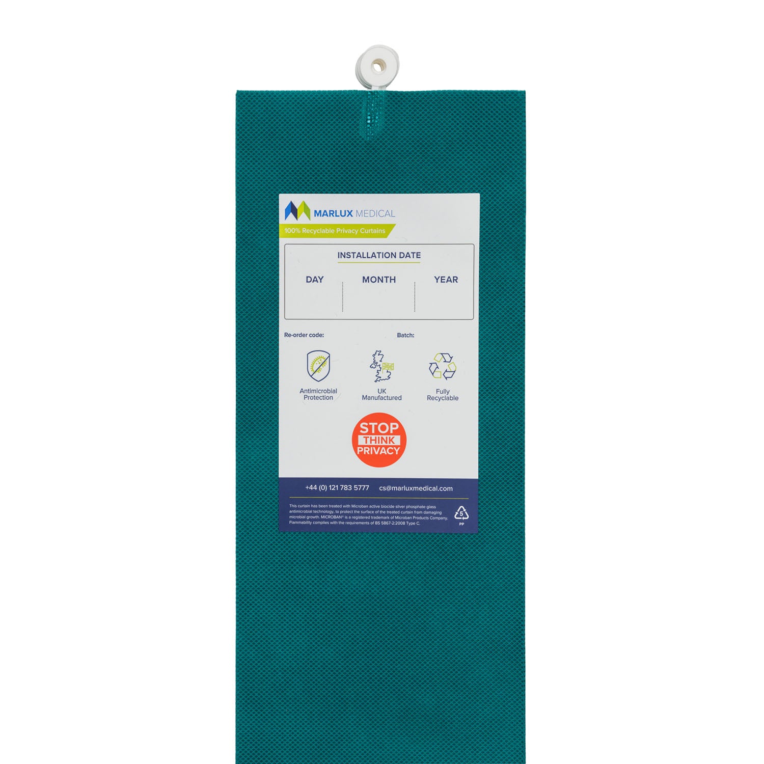 Marlux Medical Antimicrobial Treated Cubicle Curtain - 2400mm x 1950mm - Dove Grey - Case of 24 - 