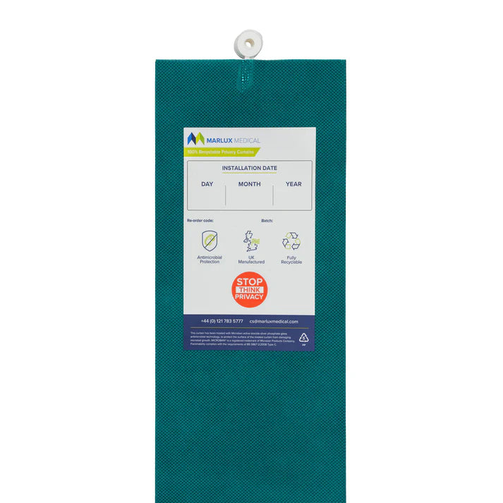 Marlux Medical Antimicrobial Treated Cubicle Curtain - 2400mm x 1950mm - Eyelet - Case of 24 - 
