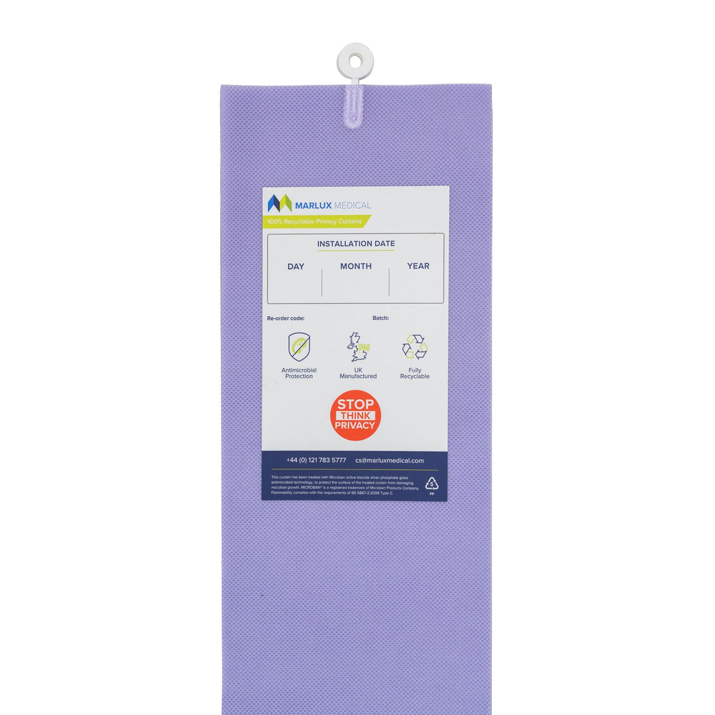 Marlux Medical Antimicrobial Treated Cubicle Curtain - 4200mm x 1950mm - Case of 12 - 