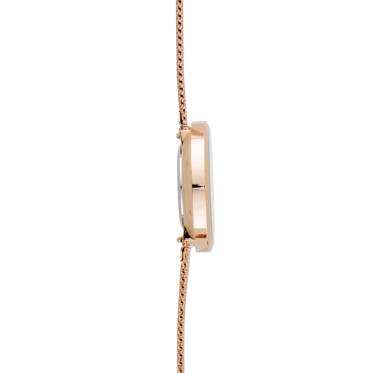 Annie Apple Nurses Fob Watch - Venus - Rose Gold Mesh - Sage Leather - 35mm - Annie Apple