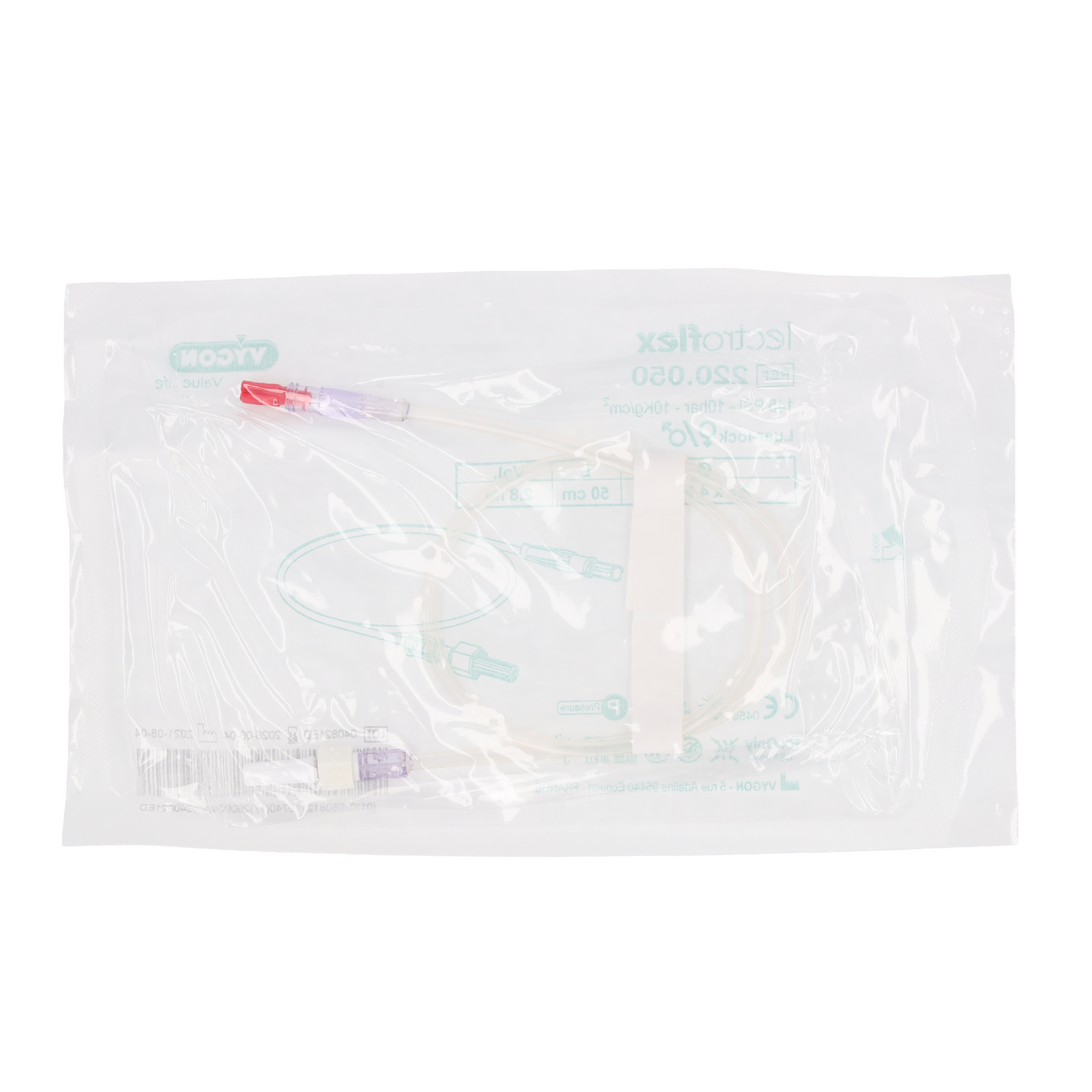 Vygon multipurpose Ext tube 50cm bore set with male/female luer lock PVC - Box of 25 - 