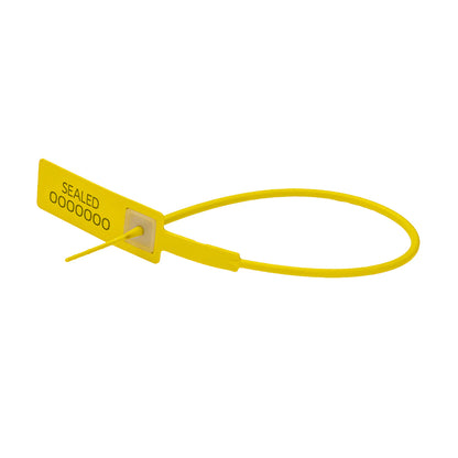 VersaPull Numbered Metal Jaw Plastic Security Seal - Yellow - 2mm x 415mm - 