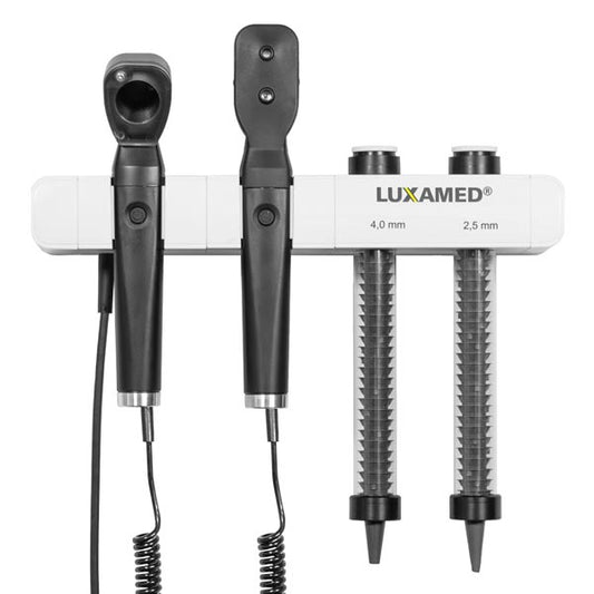 LuxaScope Wall Diagnostic Centre with Otoscope/Ophthalmoscope & Ear Funnel Dispenser - 