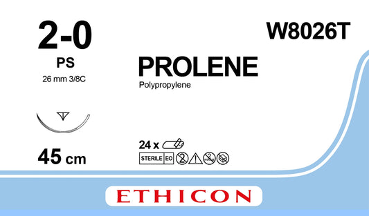 Prolene Blu 45cm M3 Usp2-0 S/A Ps Prime - Box Of 24 - Ethicon