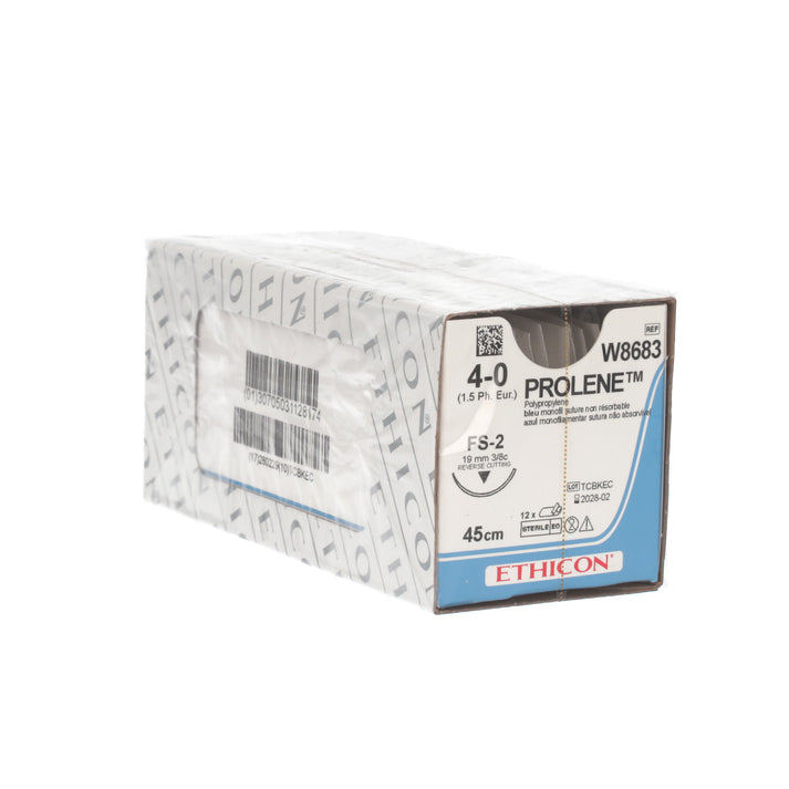 Prolene Suture: 19mm 45cm Blue 4-0 x 12 – Medisave UK