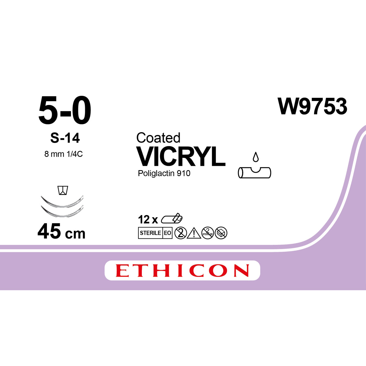 Vicryl Coated Braided Undyed 45cm M1 - Box of 12