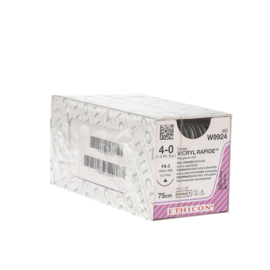 Coated VICRYL rapide Suture: 16mm 75cm undyed 4-0 1.5 (x12)