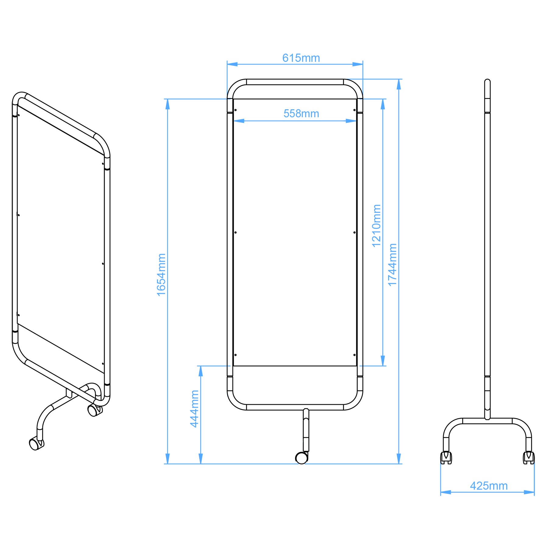 Shuttleworth Four Panel Ward Screen - 