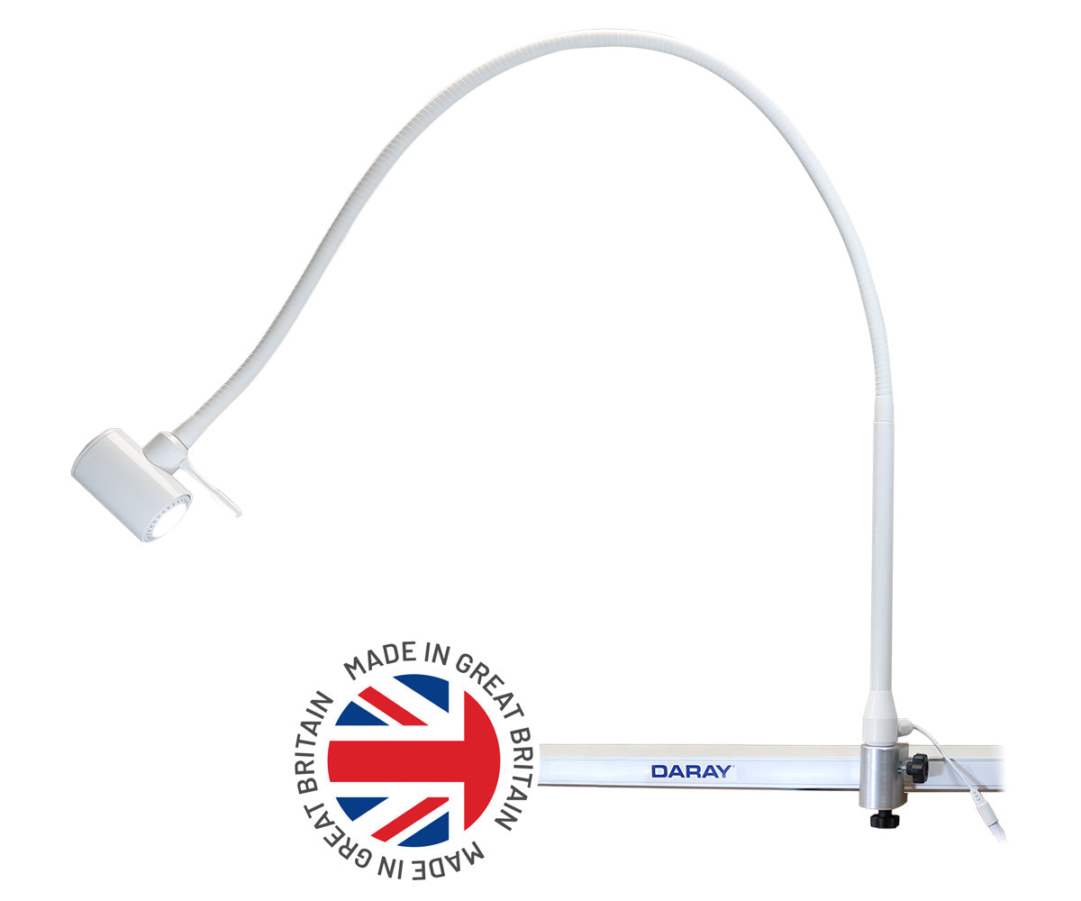 DARAY LED rail clamp examination light with flexible arm - 
