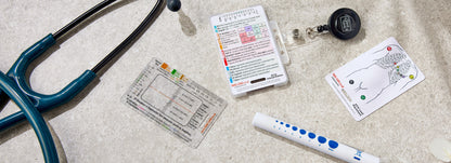 Set of 12 Essential Lanyard Cards (ID Card Size) with Holder & Retractable Reel - 