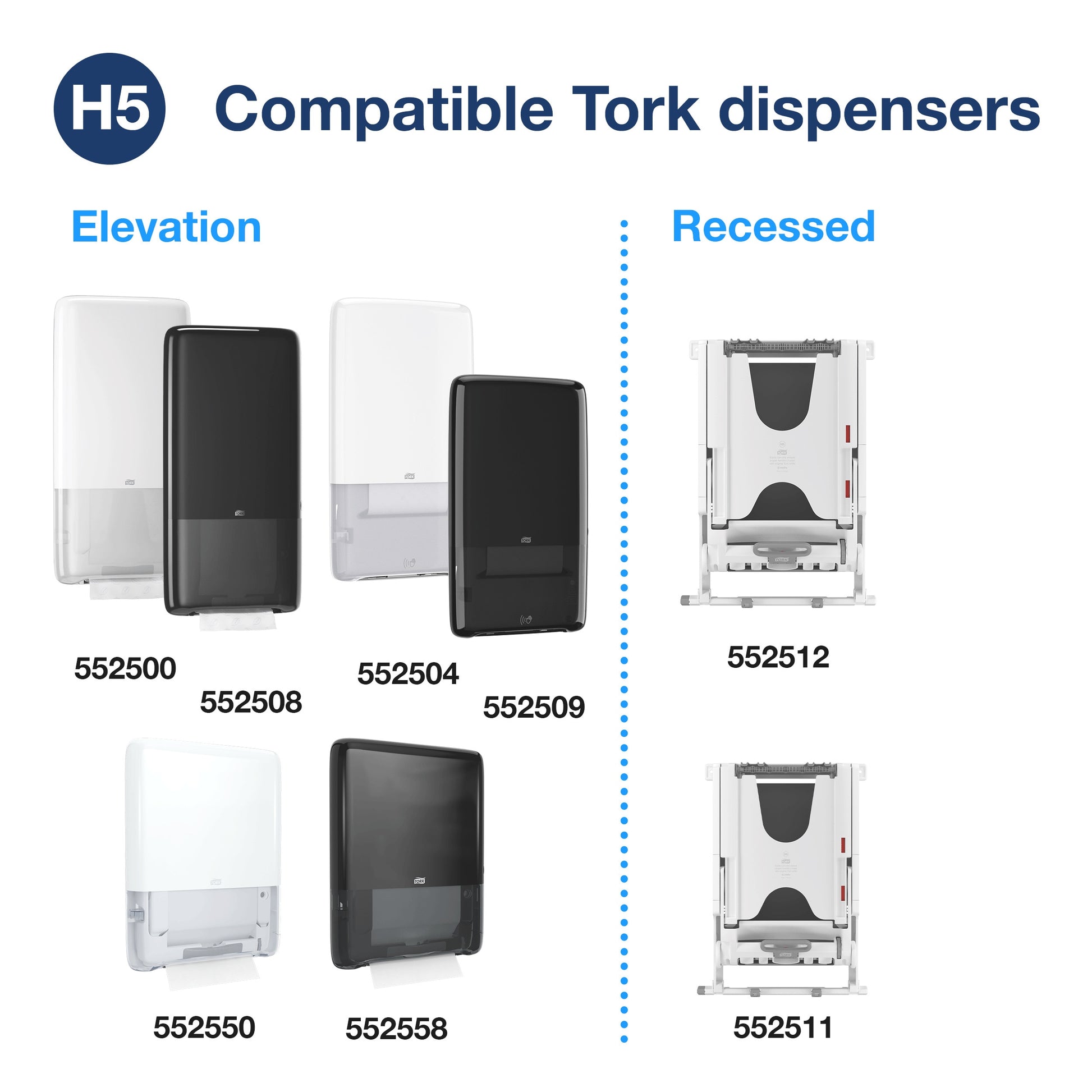 Tork PeakServe® Continuous™ Paper Hand Towels White H5, Universal, Compressed, 12 x 410 sheets, 100585 - 