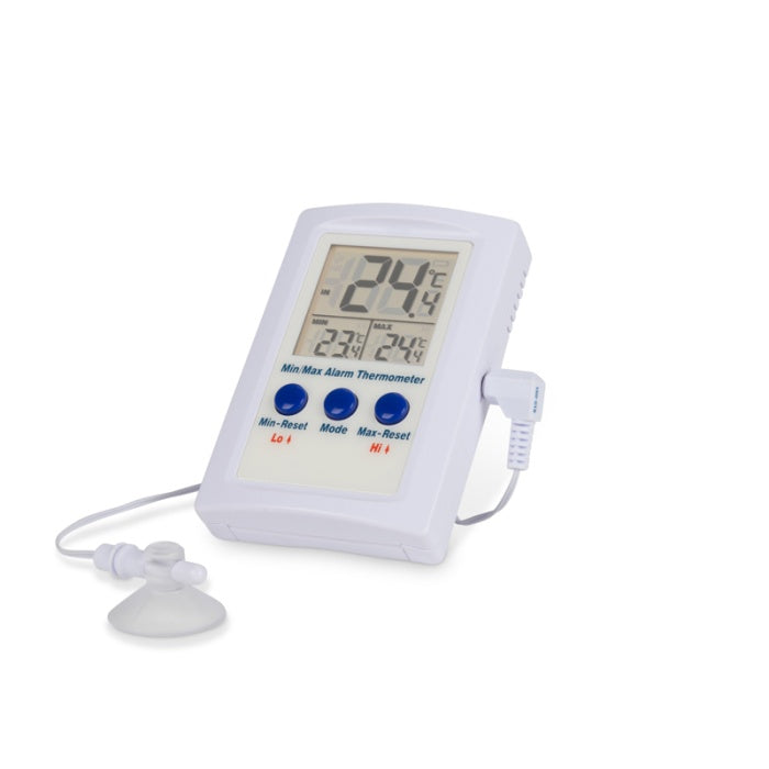 Digital Max / Min Thermometer with Programmable Alarm - 