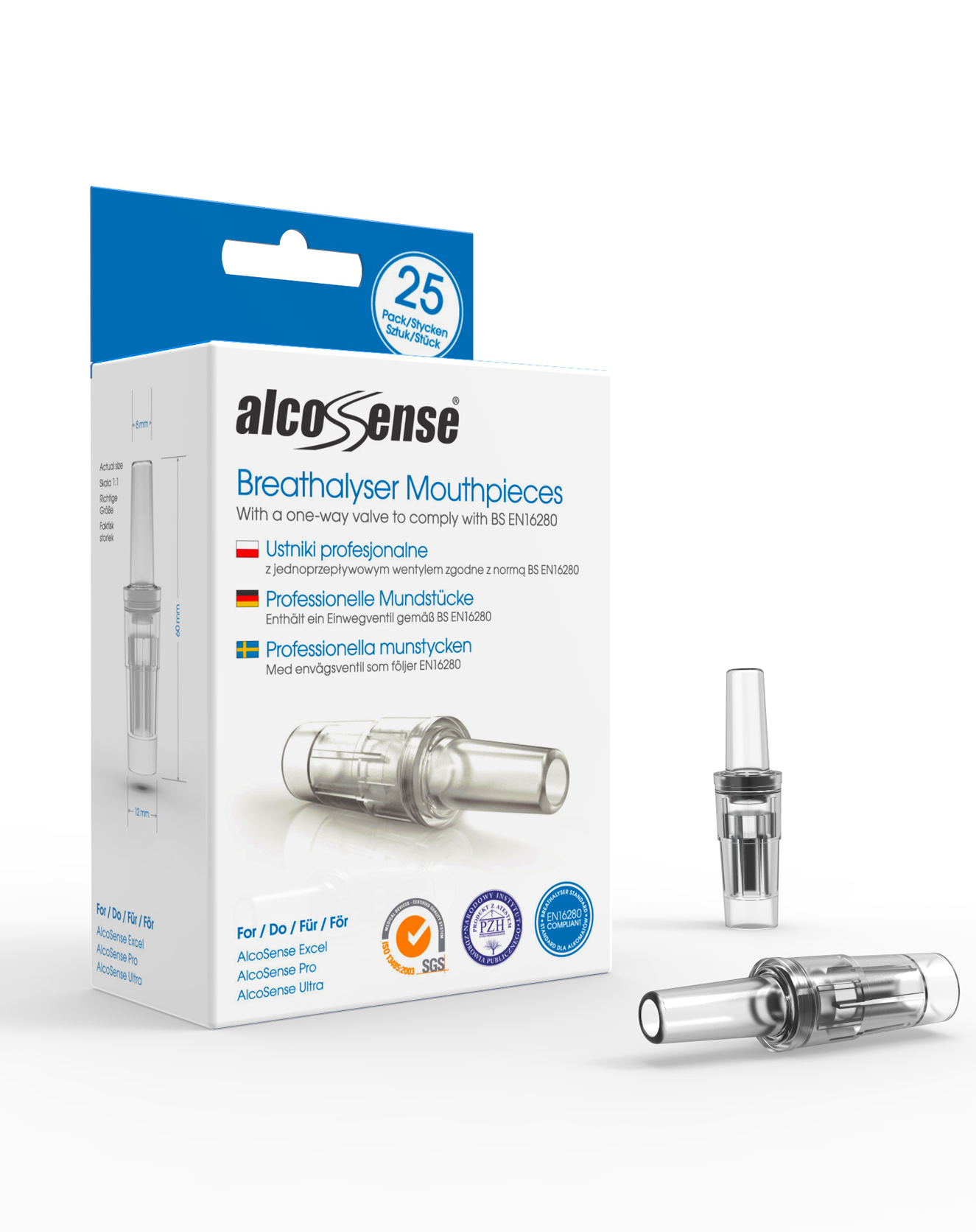 AlcoSense Excel/Pro/Ultra Mouthpieces (Pack of 25) – Medisave UK