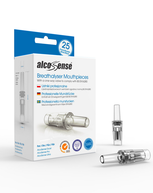 AlcoSense Excel/Pro/Ultra Mouthpieces (Pack of 25)