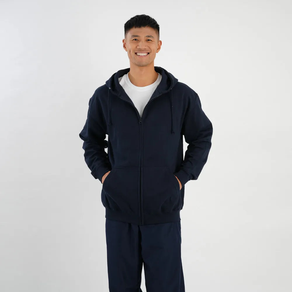 JH50 Zip Up Hoodie Black - 