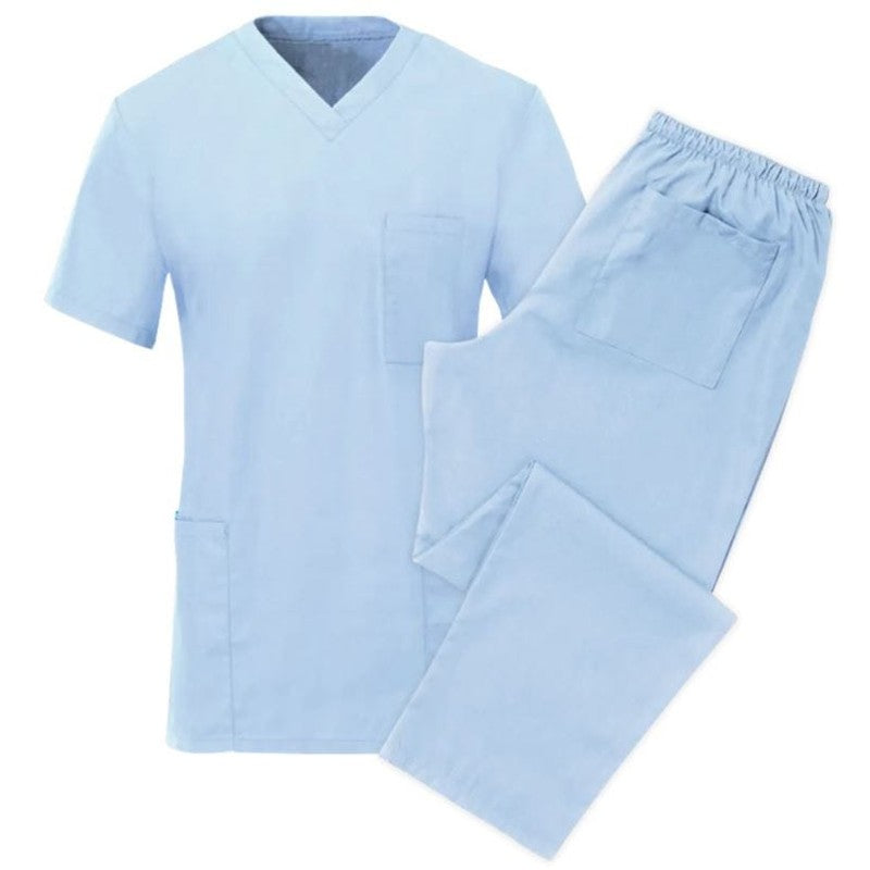 Basic Scrub Sets Unisex Scrub Trouser & Tunic Set - Pale Blue – Medisave UK