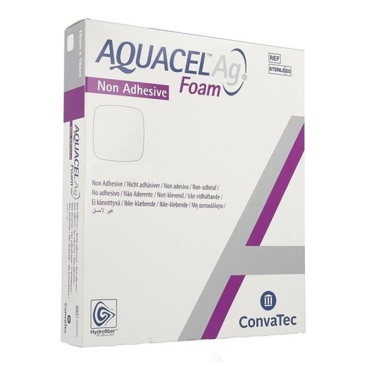 Aquacel Ag Foam Non-Adhesive Dressing 5cm x 5cm - Pack of 10